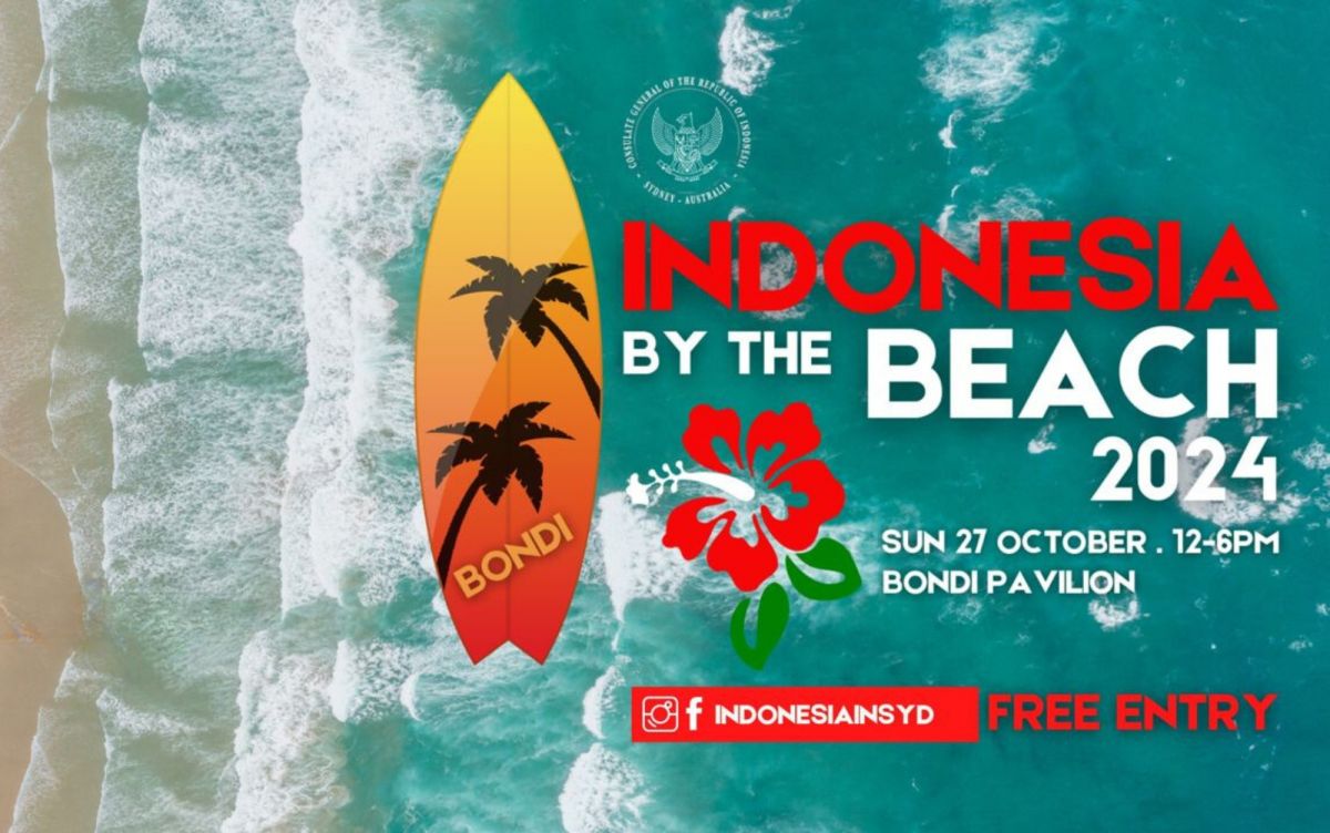 Indonesia by the beach poster