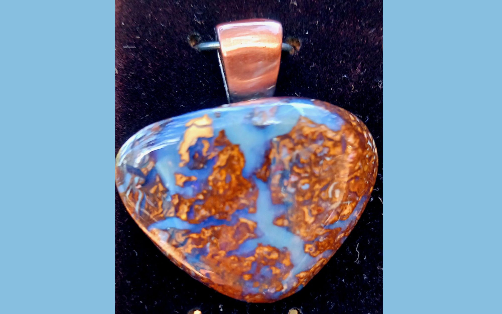 Opal stone pewter and orange