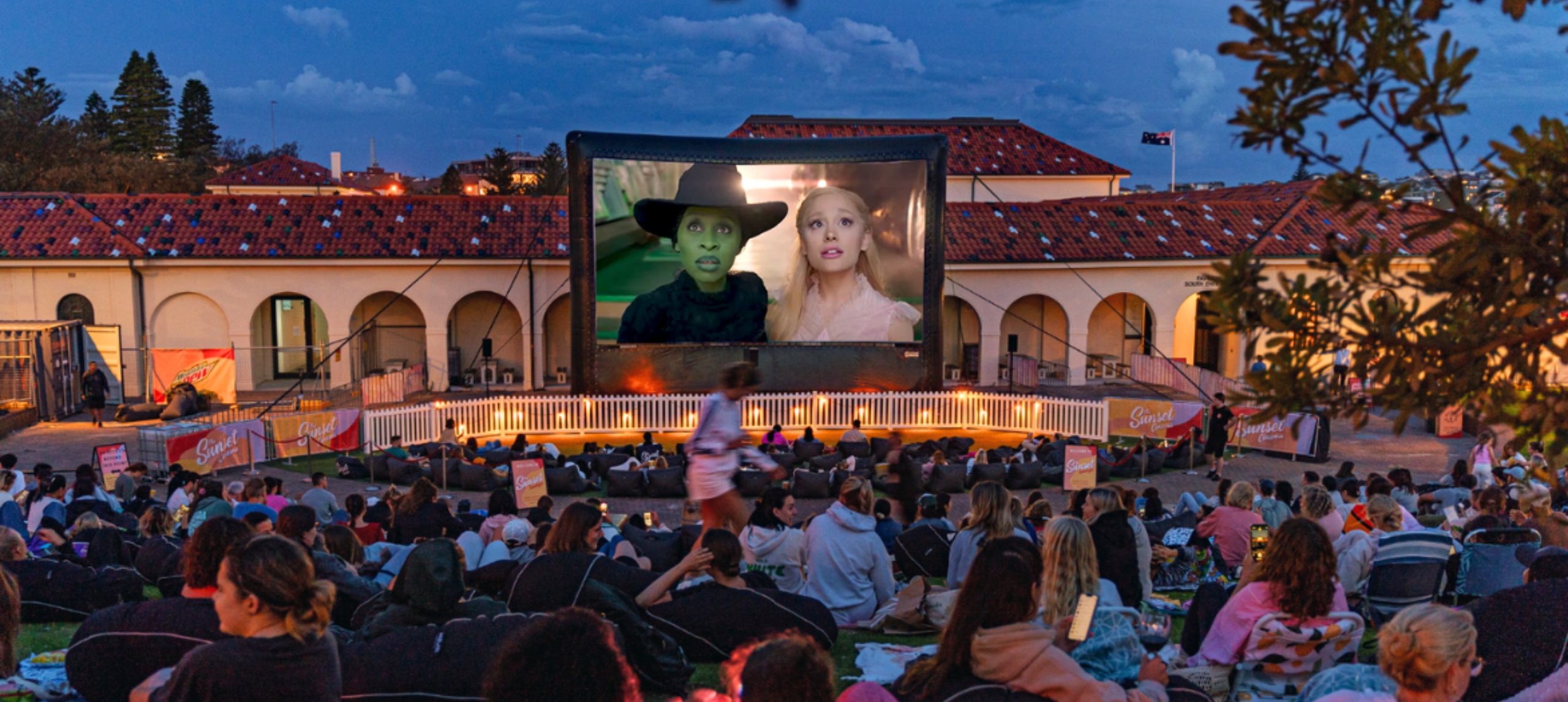 Outdoor cinema with new Wicked musical on the big screen