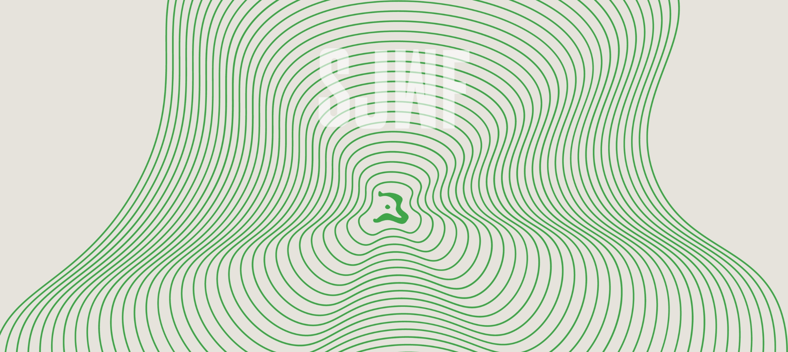 a swirling pattern of light green on a white background