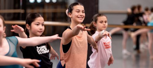 Young girls dancing 