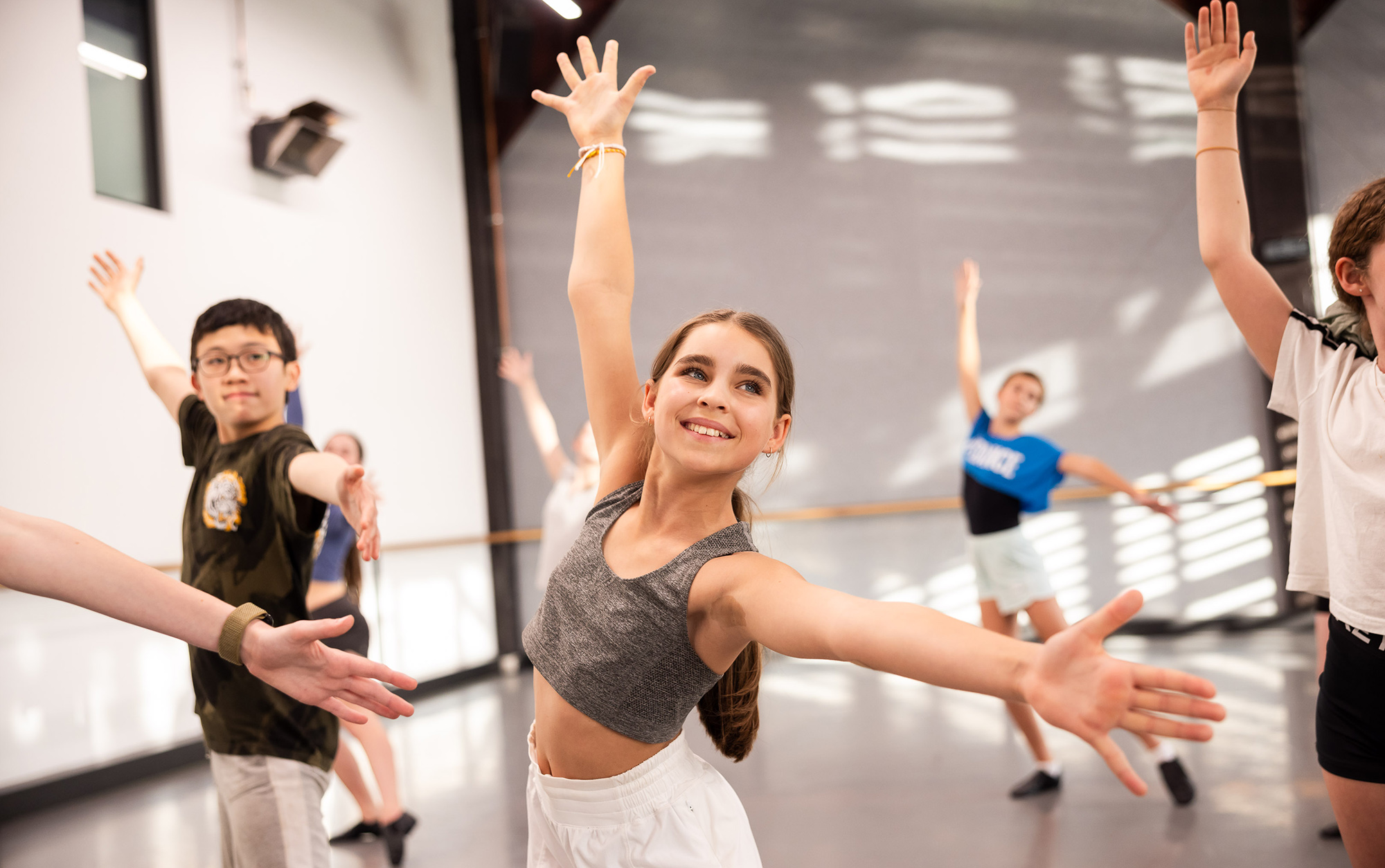 Young girls dancing 